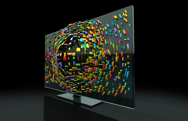 Conceito de televisão 3DTV — Fotografia de Stock