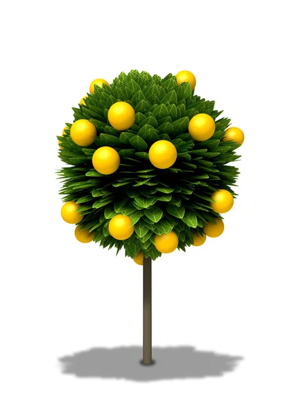 Árvore de laranja estilizada — Fotografia de Stock