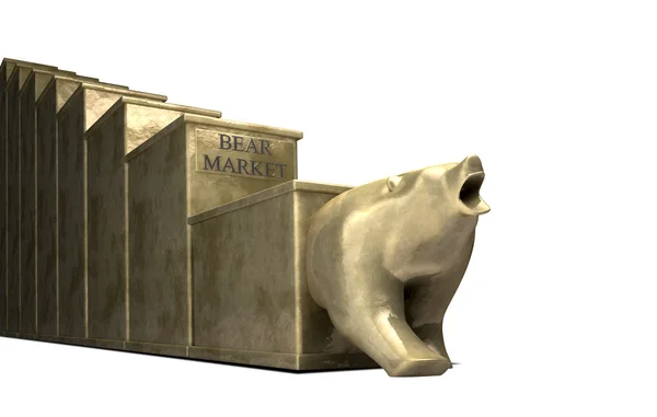 stock image Bear Market Trend Cast In Gold