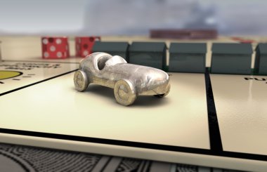 Iconic Monopoly Car (light) clipart