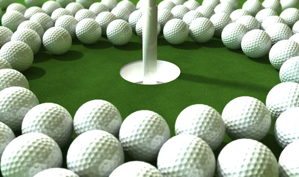 高尔夫球洞攻击 — 图库照片