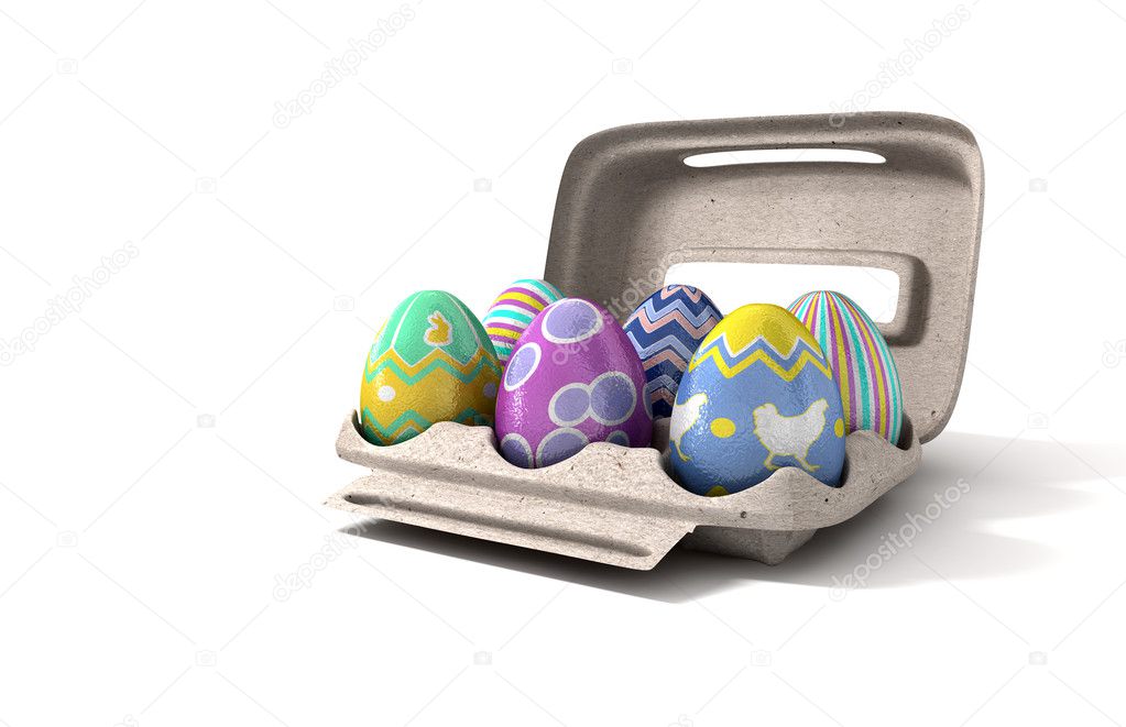 Easter Eggs in an Egg Carton