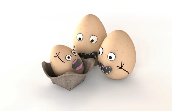 Nieuwe bovenliggende ei tekens — Stockfoto
