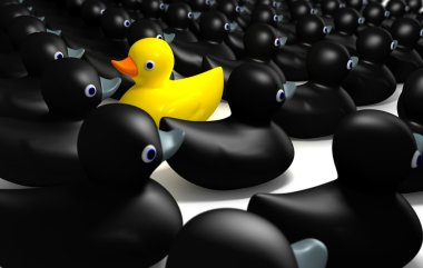 Rubber Duck Against The Flow clipart