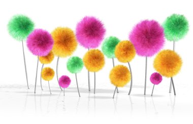 Fantasy Dandelion Trees clipart