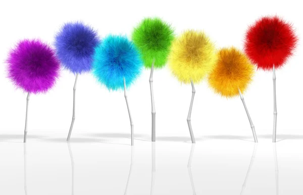 Fantasia Dandelion Árvores Espectro — Fotografia de Stock