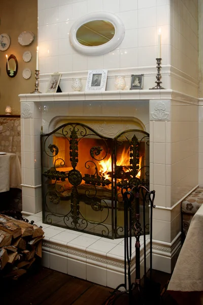 Cabinet fireplace Stock Photo