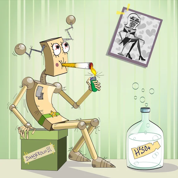 Robot-alcoholische — Stockvector