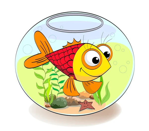 Fiskar i akvariet — Stock vektor