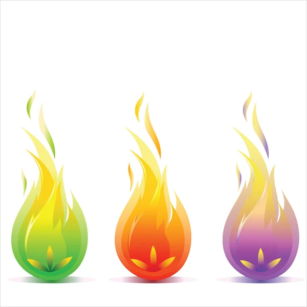 stock vector Lights the flame