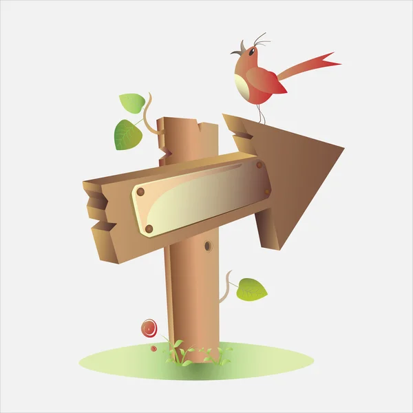 Стрела с птичкой — стоковый вектор