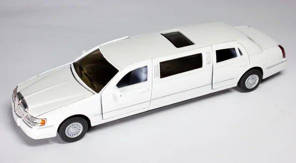 Bílá limuzína — Stock fotografie
