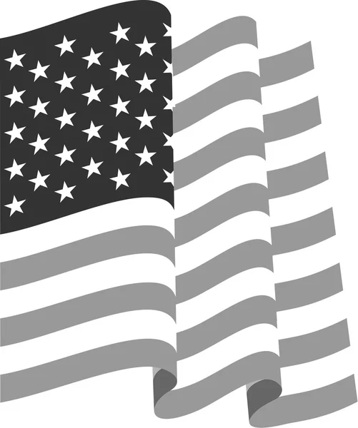 Κυματίζει η σημαία των ΗΠΑ — Διανυσματικό Αρχείο