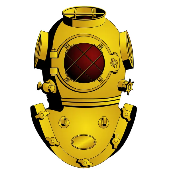 Retro potápěčská helma — Stockový vektor
