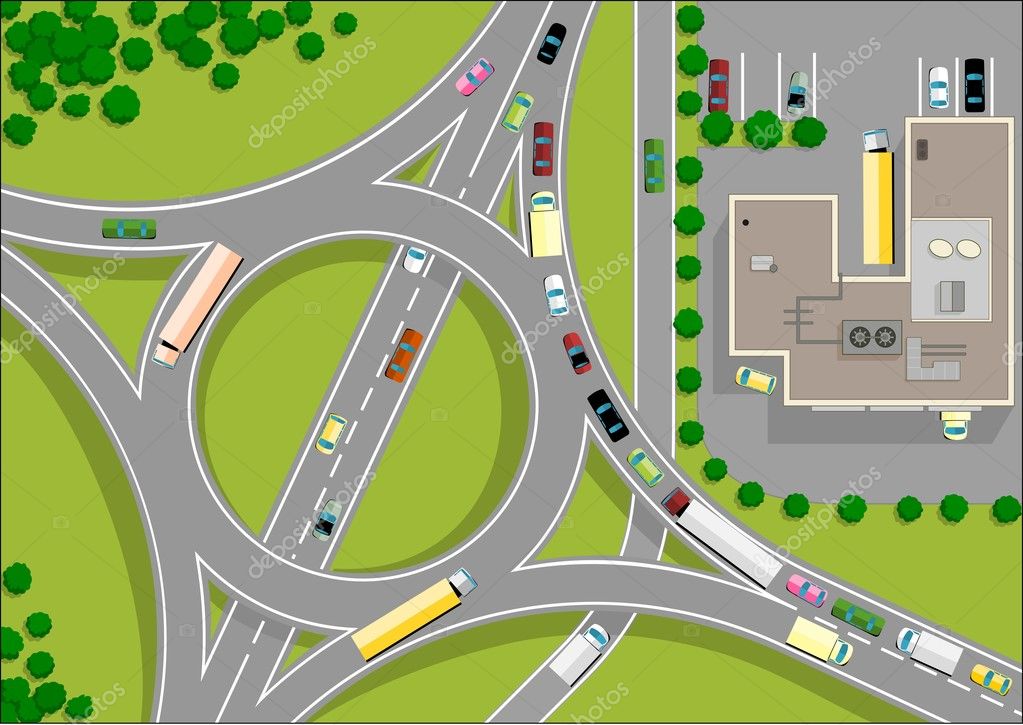 العملية ممكنة طيار هادئ  Traffic roundabout Stock Vector Image by ©miloushek #9455712