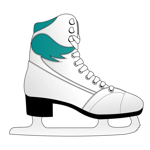 妇女的冰鞋 — 图库矢量图片