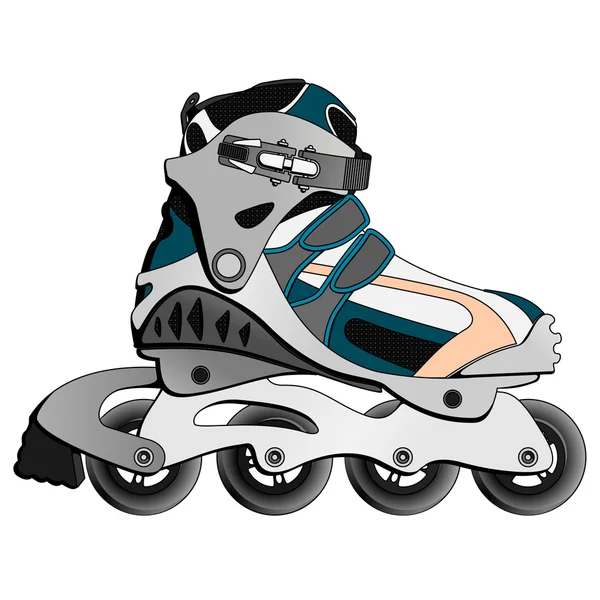 Inline skate schoen — Stockvector