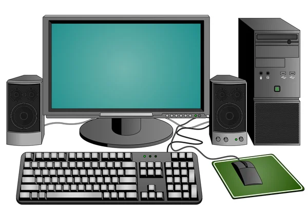 Bilgisayar seti — Stok Vektör