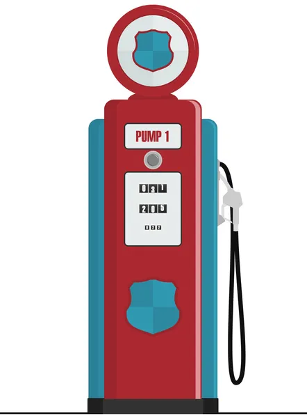 Retro benzin pompası — Stok Vektör