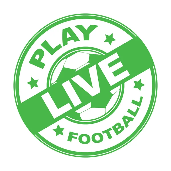 Live football stamp — Stock Vector