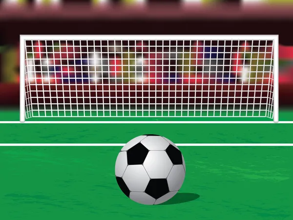 stock vector Soccer ball on the penalty spot