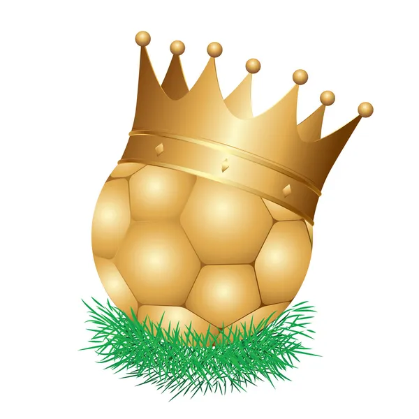 Goldene Fußballkrone — Stockvektor