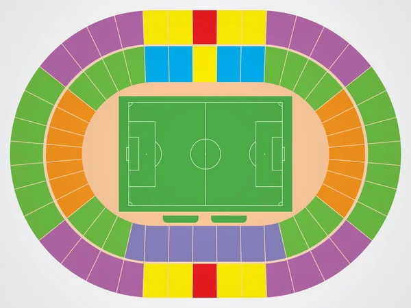 Схема футбольного стадіону — стоковий вектор