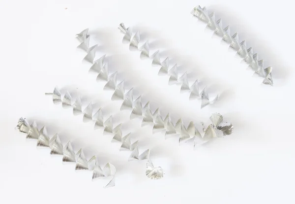 Aluminium spiral chips — Stock Photo, Image