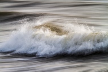 Long exposure shot of sea waves clipart