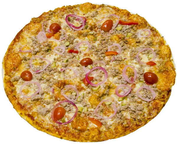 Pikantna pizza — Zdjęcie stockowe