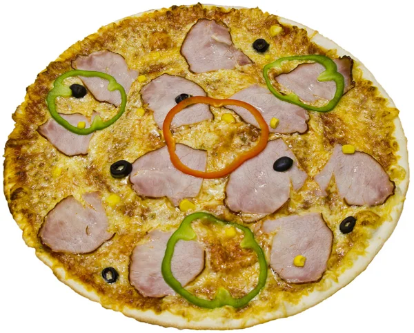 Szynka pizza — Zdjęcie stockowe