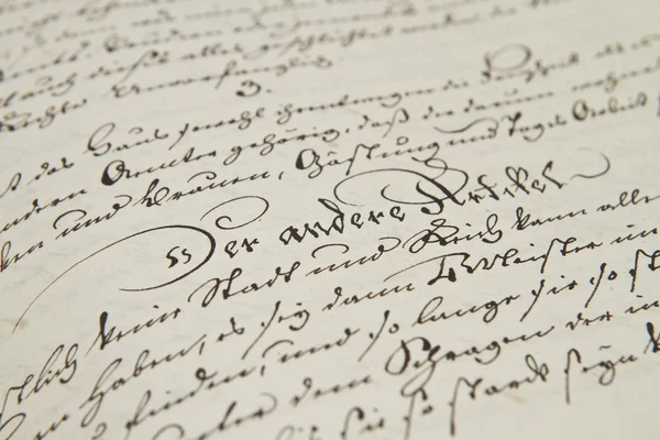 Старый почерк — стоковое фото