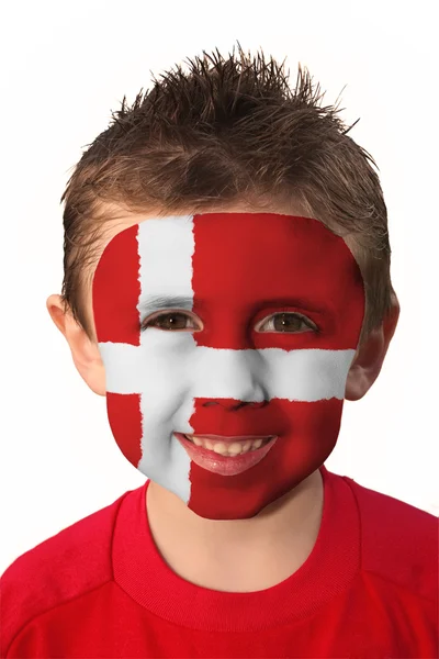 Pintura facial - Dinamarca — Fotografia de Stock