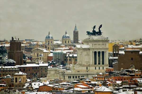 Rzym pod śniegiem — Zdjęcie stockowe
