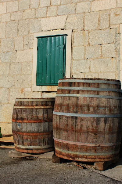Old wood barrels — Stock Photo, Image