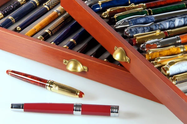 Collection of fountain pens — Stock Photo, Image