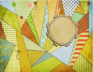 Stitched Patchwork Background clipart