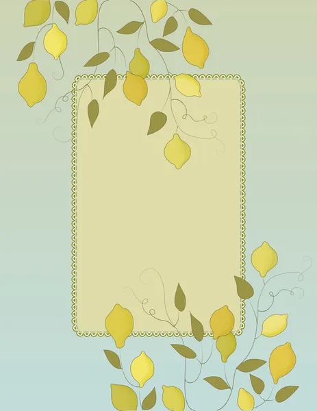 Zitronenhain - Hintergrund — Stockvektor