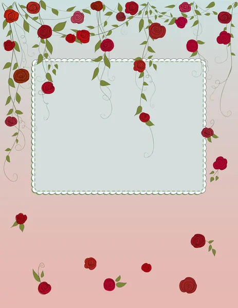 Romantic Roses Background — Stock Vector