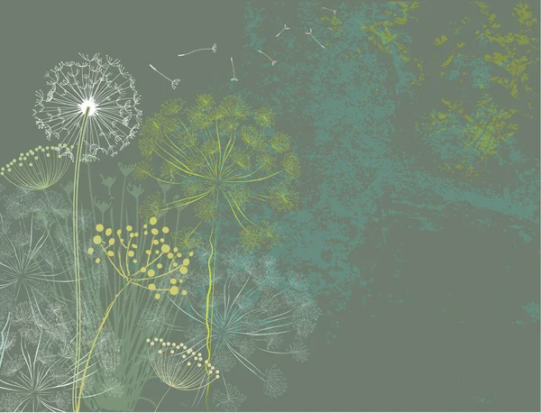 野生の花の背景 — ストックベクタ