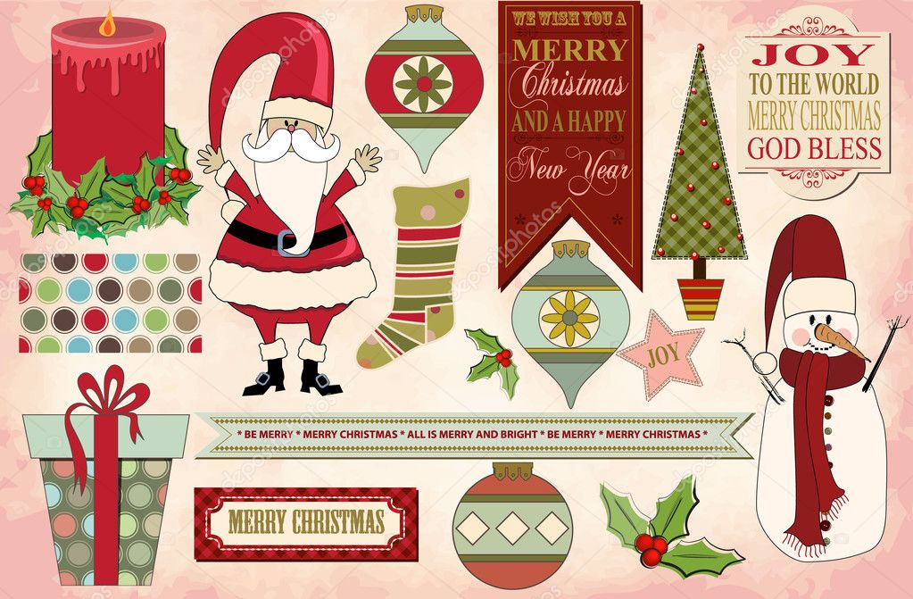 Vintage Christmas background Stock Vector Image by ©LanaN. #10523528