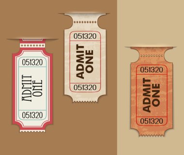 Pull out ticket stubs clipart