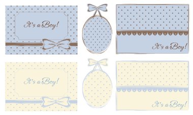 Baby Boy Cards and Frames clipart