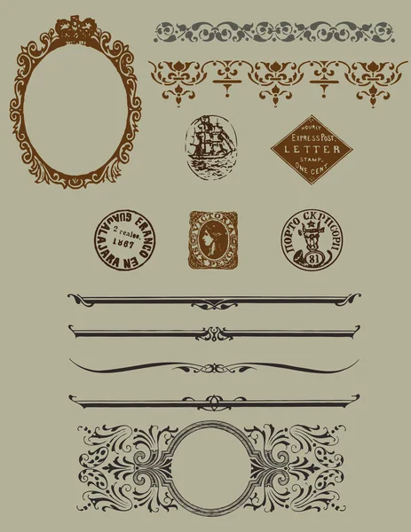Elementos de diseño vintage — Vector de stock