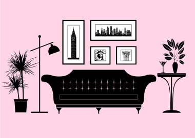 Home Accessories - Urban Living Room clipart