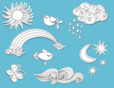 Doodle Design Elements: Nature clipart