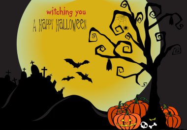 Creepy Halloween Background clipart