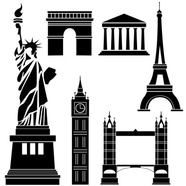 World Famous Landmarks clipart