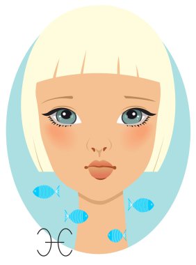 Pisces, Zodiac Sign clipart