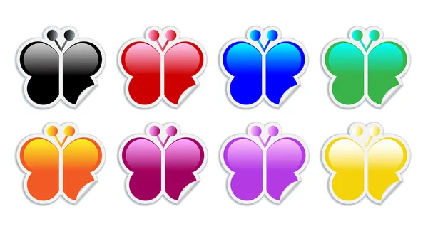 Stickers Décollage Papillon, Gloss — Image vectorielle